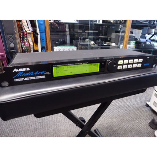 Great 1U rack effects processor with 4 effects blocks that can be configured in four different modes:<br />&nbsp;<br />Single mode for mono in and out or stereo in and out.&nbsp;<br />Double mode allows two mono inputs and stereo outputs working in parallel.&nbsp;<br />Dual mono provides two independent effects on mono in and mono out.&nbsp;<br />MultiChain allows four effects to be run simultaneously in a chain.<br /><br />All effects are fullt editable and there are 128 user patches for storing as well as 128 presets.<br /><br />The basic effects comprise reverb, delay and pitch, with pitch covering all the usual modulated delay treatments as well as pitch shifting and Leslie simulation.<br />Delays come in both mono and stereo varieties, with multi-tap facility (up to three taps)Maximum delay time is 1300ms.<br /><br /><br />