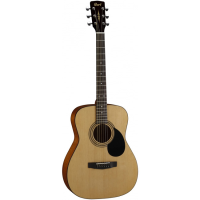 Folk-size acoustic guitar with a laminate spruce top, mahogany back &amp; sides, 20 frets, die cast tuners and more. &nbsp;Perfect for beginners.