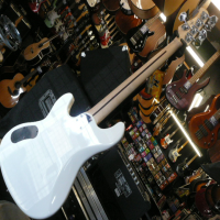 Excellent 5-string jazz bass with alder body, canadian maple neck, and arctic white finish.