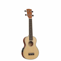 Lovely soprano electro-ukulele with solid top and fisman system.