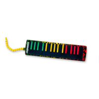 Professional 37-key melodica in Jamaican colours, celebrating the historic influence of the melodica in reggae music.<br />Airtight construction, the sound is crisp and sweet, and the newly designed mouthpiece makes it incredibly comfortable to play.&nbsp;<br />Comes with a very fetching green carry-case.<br /><br /><br />
