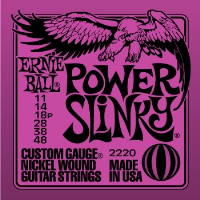 Standard 11 gauge nickel wound electric guitar strings. &nbsp;Next step up in heaviness from regular slinky.