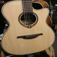 Solid top electro-acoustic with high gloss finish, unique Lag design, cutaway, and more!