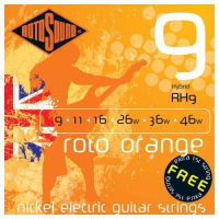 <p>Hybrid gauge set of strings by Rotosound. &nbsp;These strings have the top three strings from a light set and the bottom three strings from a regular set.</p><p>Good for people who perhaps want to bend the higher strings easily for solo purposes without losing the tone and projection in rhythm playing that the bottom strings from a regular set will offer.</p>