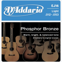 D'Addario's most popular acoustic set, EJ16 delivers the ideal balance of volume, projection and comfortable playability.&nbsp;<br />