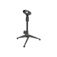 Small folding tripod microphone stand for desktop use.<br /><br />