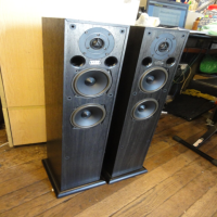 Compact floorstanders with a big sound.<br />Excellent build quality- sturdy enclosures with a solid plinth.<br />Twin woofers for extended bass response.<br />The soft dome tweeter provides a silky smooth top end.<br />