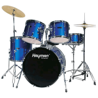 5-piece drum kit in an awesome metallic blue finish.&nbsp; Includes all hardware and cymbals.