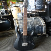<p>Awesome beginner guitar with open pore matte black finish, lightweight construction, two humbucking pickups, floating bridge, and more!</p><p>Great for Rock and Metal!</p>