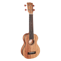 Lovely soprano ukulele with zebrano top, back &amp; sides.