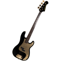 <p>Awesome Korean-made Precision bass with black and gold finish, slim neck profile, superb pickup, and lots more.</p><p>Includes heavy duty padded bag.</p>