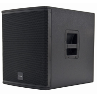 <p>Powerful active subwoofer with inbuilt class D amplifiers. </p><p>The cabinet is constructed from 15mm MDF with integral side handles for easy portability and 35mm socket to accommodate a link pole.</p><p>Compact and lightweight design.</p><p>15mm MDF cabinets with hard-wearing paint finish.</p><p>2 x side carry handles.</p><br />