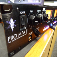 <p>High performance dual channel valve microphone preamp.</p><p>Each microphone input circuit, with selectable 48v phantom power, features variable input impedance which can radically vary the overall performance of any high quality dynamic or ribbon microphone. </p><p>The ProMPA II can be configured for dual mono or stereo operation with selectable mid/side mic support, summing the adjacent channel, to decode left/right signals.</p><p>The ProMPA II can operate at either a low or high plate voltage on the two integrated hand-selected 12AX7 tubes for wider variation of preamp tone and performance. </p><p>Large back-lit analog VU output meters display output levels while multi-colored LED arrays show tube gain.<br />Housed in a standard 2u space rack-mountable steel chassis, with CNC routed black anodized aluminum face panel, the ProMPA II is designed to deliver years of reliable operation in the studio, production facility, or on the road for live sound reinforcement.</p><p>Boxed, mint condition.</p><br />