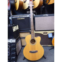 <p>Very nice electro-acoustic bass guitar with superb playability and tone.</p><p>Condition: A few small dents and scuffs, nothing major.</p>