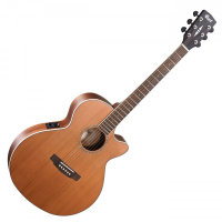 Gorgeous electro-acoustic guitar with solid top and back, Fishman system, cutaway, and more.<br />