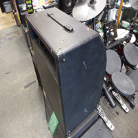 <p>Battered 100 watt bass guitar amplifier.</p><p>Condition: Various rips in the finish and distorts at high volume, hence the low price.</p>