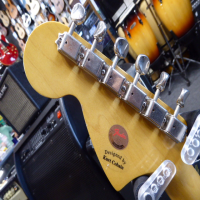 <p>Kurt Cobain designed guitar made in Japan (1995-1996).</p><p>Condition:&nbsp; Large chip in the finish on the bottom edge.&nbsp; Upgraded Seymour Duncan bridge pickup.&nbsp; Missing tremolo arm.</p>