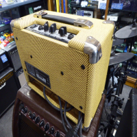 Entry-level practice guitar amplifier in good condition.<br />