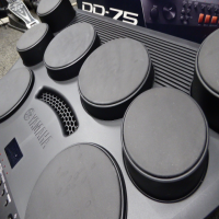 All-in-one electronic drum kit.&nbsp; Mint condition with original box, pedals, power supply, manual, and sticks.<br />