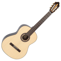 Affordable classical guitar with solid spruce top and great playability.<br />