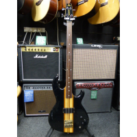 <p>Early and rare Aria bass guitar.&nbsp; Made in Japan (1980).</p><p>Condition:&nbsp; This has a very road-worn finish!&nbsp; The frets have been removed at some point in its life and has been converted into a fretless.<br /></p>