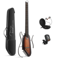 Awesome and affordable silent guitar with padded bag, earphones, clip-on tuner, and more!<br />