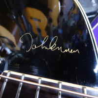 <p>John Lennon Signature electro-acoustic by Epiphone.</p><p>Condition: A couple of small dents.&nbsp; There is a crack in the table between the pickup and the edge of the soundhole (as seen in the pics).&nbsp; This will not get worse or compromise the structural integrity of the guitar.</p>