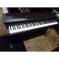 <p>88 key digital piano with a 'semi-weighted' action.</p><p>Lovely sound.</p><p>Three pedals.</p><p>2 Grand Piano sounds, two Electric pianos, two Harpsichords, two Strings and two Organs. </p><p>Dark Rosewood finish</p><br />