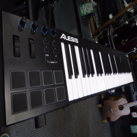 <p>49
full-size velocity-sensitive keys and Octave Up/Down buttons.</p><p>You can expand
the keyboard to the full melodic range and play bass lines, chords, and
melodies. </p><p>V49 also features four assignable knobs and buttons for manipulating
effect plugins and virtual instruments: open and close filters, adjust volume
levels, activate effects, tweak parameters, and more. </p><p>Eight velocity-sensitive
backlit pads allow you to launch clips or finger drum with exceptional
response, and pitch and modulation wheels expand the expressive capabilities of
your performing.</p>