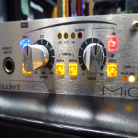 The Mico from Audient is a compact, feature packed twin Mic Pre with built in ultra-high quality ADCs, making it an ideal front-end for desk-top users.&nbsp;<br />The front-end design is Audient's renowned balanced discrete Class A design which is also used in the ASP008 and the ASP8024 mixing console - guaranteeing outstanding sonic transparency and detail.<br /><br />Mico also features one channel of the unique HMX harmonic sculpting technology from the Audient Black Pre making the creation of vintage style character and complexity as simple as turning one knob.&nbsp;<br />For recording a single source with twin mics or mic+DI, the Variphase control on Mico's second channel allows precise phase alignment (or creative mis-alignment) of the two signal paths.<br /><br />Key Features:<br /><br />&nbsp; &nbsp; Twin ASP008 discrete Class A Mic Pres<br />&nbsp; &nbsp; Rear panel Mic/Line inputs on Combi XLR/Jack<br />&nbsp; &nbsp; Rear panel line output on XLR<br />&nbsp; &nbsp; Switchable Hi-Pass filters - 40Hz, 80Hz, 120Hz<br />&nbsp; &nbsp; Phase invert<br />&nbsp; &nbsp; Switchable 48V phantom<br />&nbsp; &nbsp; -10dB Pad<br /><br />