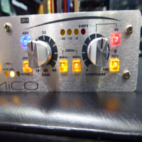 The Mico from Audient is a compact, feature packed twin Mic Pre with built in ultra-high quality ADCs, making it an ideal front-end for desk-top users.&nbsp;<br />The front-end design is Audient's renowned balanced discrete Class A design which is also used in the ASP008 and the ASP8024 mixing console - guaranteeing outstanding sonic transparency and detail.<br /><br />Mico also features one channel of the unique HMX harmonic sculpting technology from the Audient Black Pre making the creation of vintage style character and complexity as simple as turning one knob.&nbsp;<br />For recording a single source with twin mics or mic+DI, the Variphase control on Mico's second channel allows precise phase alignment (or creative mis-alignment) of the two signal paths.<br /><br />Key Features:<br /><br />&nbsp; &nbsp; Twin ASP008 discrete Class A Mic Pres<br />&nbsp; &nbsp; Rear panel Mic/Line inputs on Combi XLR/Jack<br />&nbsp; &nbsp; Rear panel line output on XLR<br />&nbsp; &nbsp; Switchable Hi-Pass filters - 40Hz, 80Hz, 120Hz<br />&nbsp; &nbsp; Phase invert<br />&nbsp; &nbsp; Switchable 48V phantom<br />&nbsp; &nbsp; -10dB Pad<br /><br />