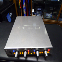 The Mico from Audient is a compact, feature packed twin Mic Pre with built in ultra-high quality ADCs, making it an ideal front-end for desk-top users.&nbsp;<br />The front-end design is Audient's renowned balanced discrete Class A design which is also used in the ASP008 and the ASP8024 mixing console - guaranteeing outstanding sonic transparency and detail.<br /><br />Mico also features one channel of the unique HMX harmonic sculpting technology from the Audient Black Pre making the creation of vintage style character and complexity as simple as turning one knob.&nbsp;<br />For recording a single source with twin mics or mic+DI, the Variphase control on Mico's second channel allows precise phase alignment (or creative mis-alignment) of the two signal paths.<br /><br />Key Features:<br /><br />&nbsp; &nbsp; Twin ASP008 discrete Class A Mic Pres<br />&nbsp; &nbsp; Rear panel Mic/Line inputs on Combi XLR/Jack<br />&nbsp; &nbsp; Rear panel line output on XLR<br />&nbsp; &nbsp; Switchable Hi-Pass filters - 40Hz, 80Hz, 120Hz<br />&nbsp; &nbsp; Phase invert<br />&nbsp; &nbsp; Switchable 48V phantom<br />&nbsp; &nbsp; -10dB Pad<br /><br />
