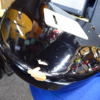 <p>Great stratocaster copy made in Korea, 1992.</p><p>Condition: A repaired crack in the headstock/neck (as seen in pics), and a large chip in the finish, otherwise good for its age.</p>