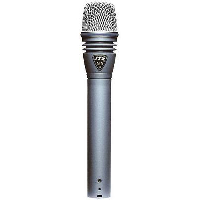 Pencil condenser microphone. Phantom or battery powered.