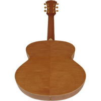 Grand Auditorium Acoustic Guitar with solid Canadian Sitka Spruce top, quilted Maple back, sides and neck, Rosewood fingerboard. Gold hardware and gloss natural finish.